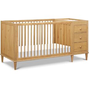 DaVinci Marley 3-in-1 Crib and Changer Combo in Honey, GREENGUARD Gold Certified
