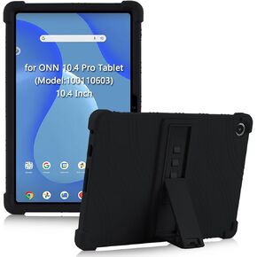 ATOOZ for Onn 10.4 Inch Tablet Pro Case Kids,Soft Silicone Case for Walmart Onn 10.4 Tablet Pro 2023 (Model:100110603) with Adjustable Stand (Black)