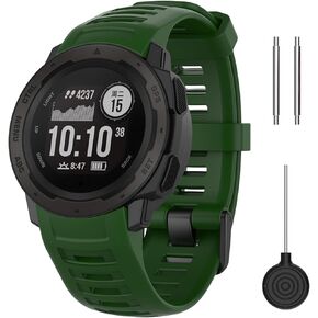 Band Compatible With Garmin Instinct Bands,Soft Silicone Watch Bands Replacement for Garmin Instinct 2/Instinct Esports/Solar/Tide/Tactical Smartwatch