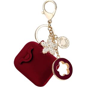 Secure Lock Silicone Case Compatible with AirPods Case 1 & 2 with Bling Keychain, Soft Protective Earpod Case Cover Earbuds Cases Women Girls for Apple Air Pod 2 Case - Milk Tea