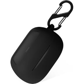 Geiomoo Silicone Case for JBL Live Buds 3, JBL Live Flex 3, JBL Live Beam 3, Protective Cover with Carabiner (Black)