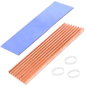 Laptop NVMe M.2 Heatsink with Silicone Thermal Pad，70x21x6mm Heat Sink Copper for 2280 M2 SSD Laptop PS5