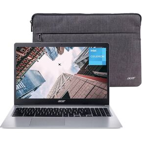 acer Daily Traditional Chromebook, 15.6" HD Display, Intel Celeron N4020, 4GB RAM, 64GB eMMC, Numeric Keypad, Webcam, Wi-Fi, Chrome OS, Silver