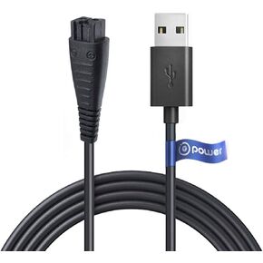 T-Power Home Car Charging Cable for for Panasonic Pro-Curve Wet Dry Shaver Electric Blade Razor RE7-40, RE7-51, RE7-59, RE7-68, ER-GC20, RE740, RE768, RE759, RE751, ERGC20 Travel Power Cord