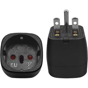 (2 Pack) 6-15P to EU European Standard Socket Power Adapter,Toptekits US 3Pin NEMA6-15P Male to Euro Female Socket Power Adaptor (6-15P to EU Female)