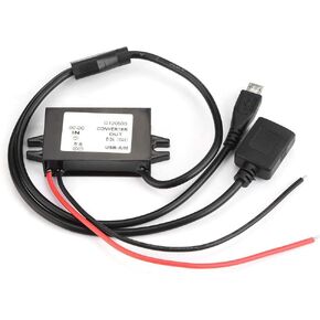 DC DC Converter Step Down Module 12V to 5V 3A 15W Transformer Converter Mini USB-A/M Output Power Adapter