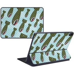 MightySkins Carbon Fiber Skin for Apple iPad Pro Smart Keyboard 12.9" (2018) - Cactus Garden - Protective, Durable Textured Carbon Fiber Finish - Easy to Apply and Change Styles - Made in The USA