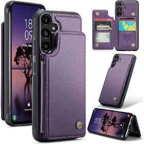 Kowauri for Samsung Galaxy A35 Case, PU Leather Wallet Case for Women Men with RFID Blocking Card Holder Slot Magnetic Closure Shockproof Protective Phone Cover for Samsung Galaxy A35 5G (Black)