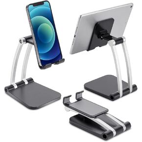 Cell Phone Stand for Desk, Adjustable Height and Angle Phone Holder Compatible with iPhone and iPAD Series