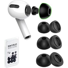 أطراف أذن من الإسفنج الذكي لأجهزة AirPods Pro الجيل الأول والثاني، راحة فائقة، إلغاء الضوضاء، طرف أذن بديل لسماعات airpod pro، أطراف أذن مضادة للانزلاق، تناسب علبة الشحن، 3 أزواج (متنوعة S/M/L)