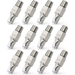 6-Pack RJ45 Connectors Tool Free Cat 8 | Cat8 Field Termination Plug, Shielded RJ45 Modular Plugs, for 2000MHz 2GHz 40G Double Shielded Solid LAN Cable, 22AWG-24AWG in Saudi Arabia