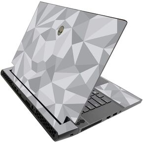 Mighty Skins Skin for Alienware M15 R3 (2020) & M15 R4 (2021) - Gray Polygon | Protective Viny wrap | Easy to Apply and Change Style | Made in The USA (ALWM15R320-Gray Polygon)