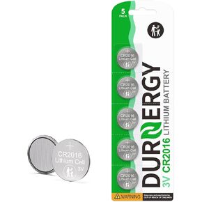 CR2016 3V Lithium Battery 5 Pack, Key Fob Battery CR2016 Battery for Car Remote