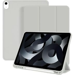 for iPad Air 6/5/4 Case, iPad Air 5th/4th Generation Case for 10.9 Inch 2022,2024 Protective Cover for iPad Air 11 inch with Pencil Holder,Smart Trifold Stand (Black)