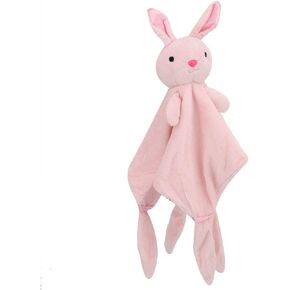 VBESTLIFE Security Blanket for Baby, Nursery Swaddling Blankets Towel Cartoon Animal Doll Toys for Toddler Sleeping Care Appease(Bunny)