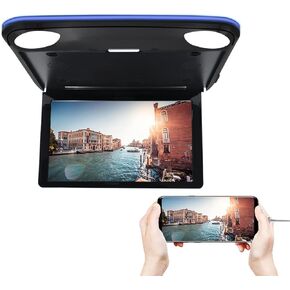 YTFGGY 11.6inch Flip Down Car Overhead Monitor IPS Screen with Speaker 1080p Ultra-Thin FHD Digital TFT Screen Video Video Car Overhead Player Roof Mounted Monitor USB Port