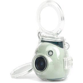 MUZIRI KINOKOO Clear Case with Selfie Mirror for Fuji Instax Pal Camera - Hard PC Fuji Mini Pal Protective Case Crystal Clear - Easy to Carry
