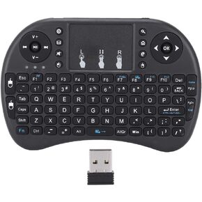 USB Mini Wireless Touch Keyboard, Portable Multifunction Wireless Keyboard with Touchpad Fit for Home Multimedia Compatible with Smart TV/TV Box/Win, OS System