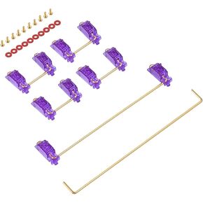 DUROCK V2 Screw-in Stabilizers, 7U, 6.25U, 2U Clear PCB Mount Stabilizer Pre-Clipped, Wire Popping PCB Screw Stabs for Mechanical Keyboards (80% TKL Kit) (Nero Black) in Kuwait