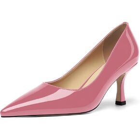Womens Dress Pointed Toe Wedding Patent Slip On Spool High Heel Pumps Shoes 3 Inch