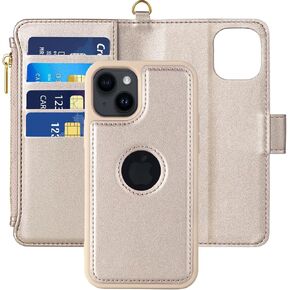 for iPhone SE Case with Wallet,iphone 8 Wallet case,iphone 7 case with Magnetic Detechable+RFID Blocking,Premium PU Leather+Kickstand and Card Slots for iPhone SE (2022/2020) Case,Taro Purple