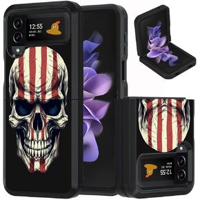 Designed for Samsung Galaxy Z Flip 4 5G (2022) Case/Z Flip 3 5G (2021) Case, Heavy Duty Dual Layer Shockproof Folding Full-Body Protective Cover, God Jesus Christian Cross
