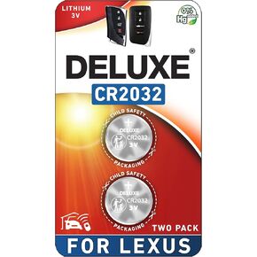 بطارية بديلة لمفتاح Fob لسيارة Lexus RX ES NX IS UX GX RC GS LS (RX350 ES350 NX300 RX450h NX200t ES300h GX460 NX350 GS350 IS300 UX200 IS350 UX250h RC350) جهاز التحكم عن بعد الذكي (عبوتان) (تحقق من دليل الإعداد)