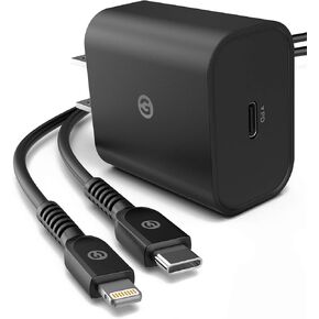 Galvanox iPhone Charger Compatible with iPhone 11/12/13 (Apple MFi Certified) 5ft USB C to Lightning Cable with 18W USB-C Fast Charging Wall Power Adapter (for iPhone 11/12/13 Pro Max/Mini)