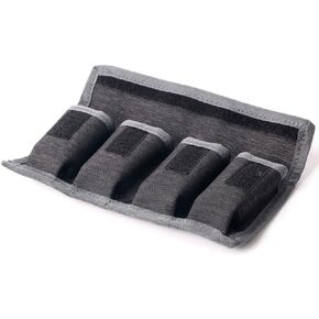 DSLR Camera Battery Bag Pouch Holder Carrying Case (4 Pocket) AA Battery DSLR Camera Digital Accessories for Nikon/Canon/Sony(4 Slots)