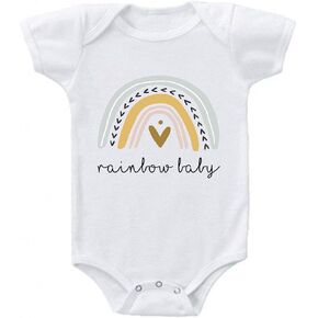 Rainbow Baby Pregnancy Reveal Announcement IVF Infertility Warrior Baby Romper Bodysuit