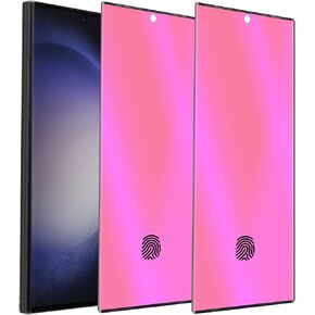 2 حزمة من الزجاج المقسى المضاد للخصوصية باللون الأزرق لهاتف Samsung Galaxy S23 Ultra Mirror Anti-Spy Screen Protector Film مطلي بالكهرباء متدرج ملون يدعم فتح الإصبع 6.8 بوصة in Kuwait