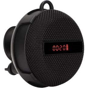 Bike Speaker with Time Speed Battery Display Riding Mode, Bluetooth 5.0 IP65 Waterproof Dustproof Speakers with AUX Port/Memory Card Slot for Riding, Camping, Showering