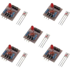 5Pcs Laser Sensor Module Non-Modulator Tube Laser Receiver Detection Module Relay Switch 5V for Arduino