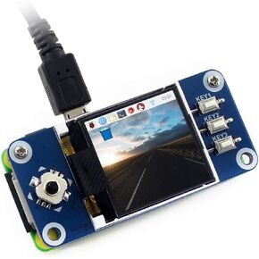 waveshare 1.44inch LCD Display HAT 128x128 Pixel SPI interface Direct-pluggable onto Raspberry Series Boards Examples for Raspberry Pi/STM32 Driver ST7735S