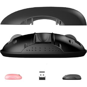 ONE-UP Wireless Mouse, 2.4G+BT5.0/3.0 Mouse, Sound and Quiet Click Mouse, Computer Mouse with USB Nano Receiver, Wireless Mouse for Laptop, Chromebook, PC, Mac, Windows (Gray)