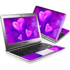 MightySkins Skin Compatible with Samsung Chromebook 11.6" Screen XE303C12 Notebook wrap Sticker Skins Purple Heart