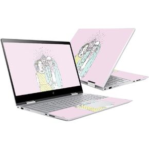 Mightyskins Skin Compatible with Hp Envy X360 15" (2017) - White Marble | Protective, Durable, and Unique Vinyl Decal Wrap Cover | Easy to Apply, Remove, and Change Styles | Made in The USA