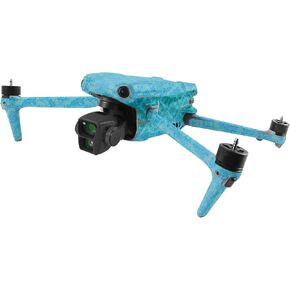 MightySkins Skin Compatible with DJI Air 3 - Blue Vintage | Protective, Durable, and Unique Vinyl Decal wrap Cover | Easy to Apply, Remove, and Change Styles