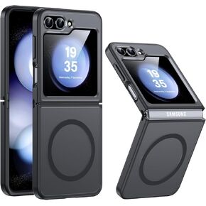 NO.1 Magnetic for Samsung Galaxy Z Flip 6 Case with MagSafe [Crystal Clear] [Anti-Yellowing ][Military Grade Drop Tested] with Soft Silicone Bumper for Samsung Flip 6 Case Slim,Transparent