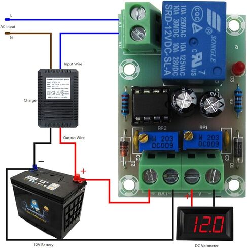 لوحة تحكم شحن البطارية LM YN تيار مستمر 12 فولت لوحة تحكم ذكية للطاقة شاحن الطاقة مشحونة تلقائيًا in Kuwait