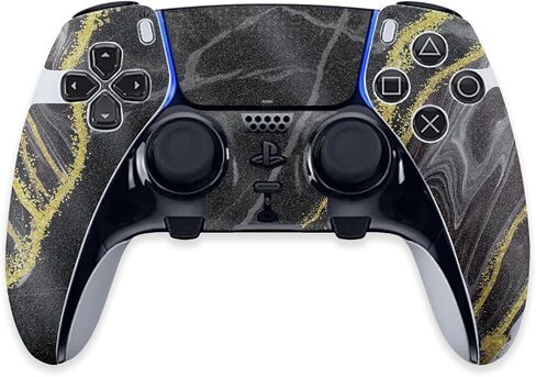 غلاف MightySkins اللامع المتوافق مع وحدة تحكم PS5 DualSense Edge - لمعان رخامي أسود | لمسة نهائية لامعة واقية ومتينة شديدة اللمعان | سهل التطبيق | صنع في الولايات المتحدة الأمريكية in Saudi Arabia