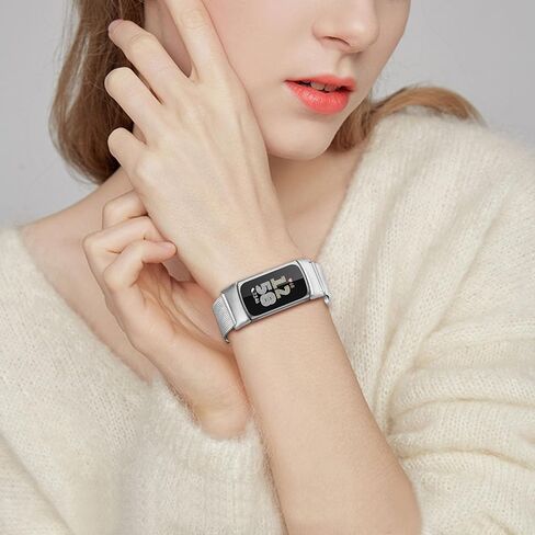 حزام TRUMiRR للشحن 6 / الشحن 5 للنساء والرجال، حزام بديل من الفولاذ المقاوم للصدأ شبكي لساعة Fitbit Charge 6 / Charge 5 in Kuwait