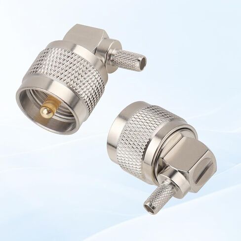 RG58 UHF PL-259 Connector - UHF Right Angle 90 Degree Coax Adapter L Shape 90° RF Coax Connectorfor RG58 LMR195 RG400 3D-FB KSR195 Cable (Pack of 10) in Saudi Arabia