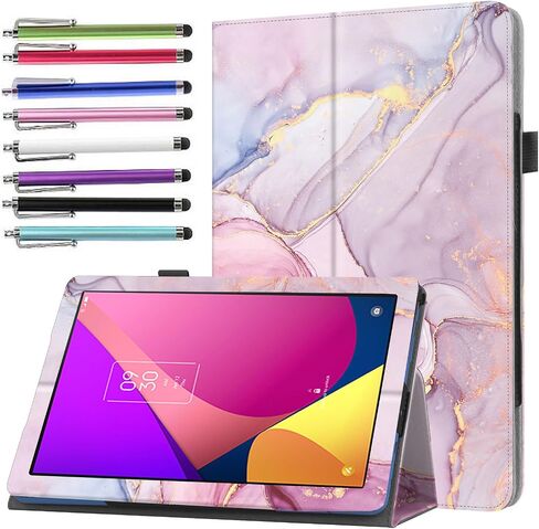 Case for TCL Tab 8 LE 8.0 inch (2023 Release, Model: 9137W) - Slim Lightweight Folio Stand Cover PU Leather Case Cover + 1 Stylus (Black) in Saudi Arabia