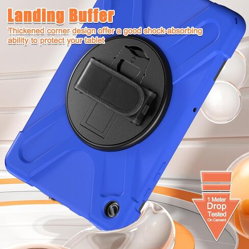 ZenRich Rugged Case for Samsung Galaxy Tab A9+/A9 Plus 11" Built-in Screen Protector Heavy Duty Full-Body Shockproof Case w/Rotating Stand, Hand/Shoulder Strap,Pencil Holder for Galaxy Tab A9 Plus in Saudi Arabia