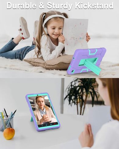 حافظة WESOROL Lenovo Tab M9 مع مسند، حافظة كمبيوتر لوحي Lenovo M9، حافظة واقية شديدة التحمل مقاومة للصدمات لجهاز Lenovo Tablet 9.0 بوصة Tab M9 (TB-310FU) إصدار 2023 - أسود + أزرق in Saudi Arabia