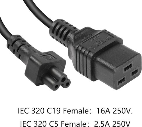 SinLoon IEC 320 C20 to Dual C19 Power Cord,C20 Male to 2 x C19 Y Splitter Adapter Extension Power Cable Cord(Black C20 to Dual C19) in Saudi Arabia