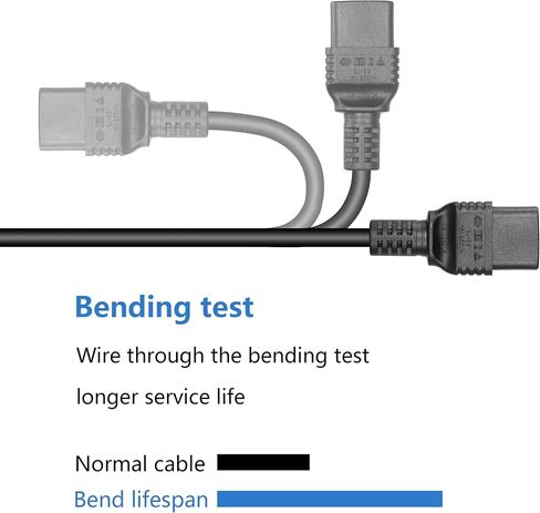 SinLoon IEC 320 C20 to Dual C19 Power Cord,C20 Male to 2 x C19 Y Splitter Adapter Extension Power Cable Cord(Black C20 to Dual C19) in Saudi Arabia