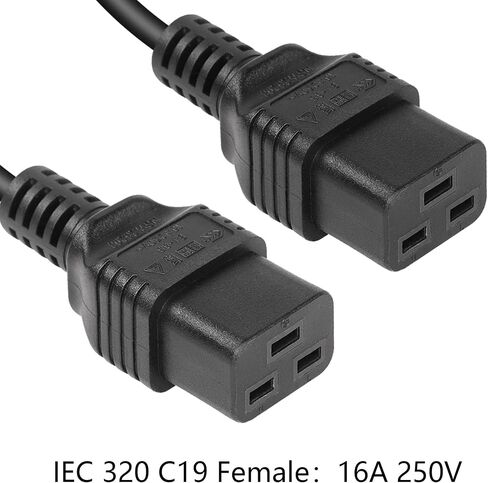 SinLoon IEC 320 C20 to Dual C19 Power Cord,C20 Male to 2 x C19 Y Splitter Adapter Extension Power Cable Cord(Black C20 to Dual C19) in Saudi Arabia