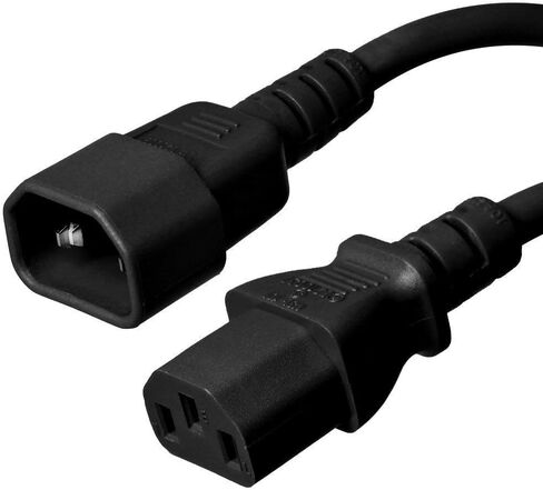3 أقدام (1 متر) 18AWG سلك تمديد الطاقة لشاشة الكمبيوتر C13 إلى C14 كابل الطاقة 3 أقدام (1 متر) الكمبيوتر إلى PDU 10 أمبير سلك تمديد الطاقة CNE23176 (10 عبوات) in Kuwait